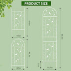 2 Pack 86.5" x 19.7" Metal Garden Trellis for Climbing Plants, White - Image 2