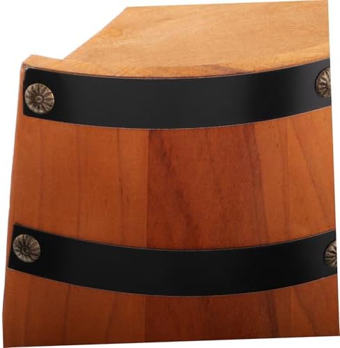 UPKOCH Rustic Wooden Wine Barrel Wall Decor Half Barrel Artisan Craft Vintage Style Bar Decor - Image 3