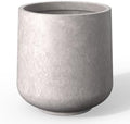 Kante Modern Home Minimalist 13" Dia CON Gray Concrete Curved Planter by Unknown