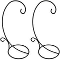 E-view Ornament Display Stand Set of 2 - Metal Stand Flower Pot Holder Rack for Hanging Glass Globe Air Plant Terrarium, Lantern, Witch Ball - Iron Home Wedding Decoration (18") by Unknown