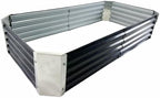 47"Lx35"Wx10"H Galvanized Raised Garden Bed 3.9x3x0.8ft Metal Planter Box Dark Grey Large Metal Oval Patio Kit Planting Bed Suitable for Outdoor Backyard Plant Flower Vegetable Fruit Planting by Fsehyue