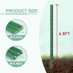 Garden Stakes 57 Inch, Approx 5ft Plastic Coated Steel Plant Stakes Specifically Designed for Climbing Plants, Ideal for Tomatoes, Beans, Cucumbers, Peppers, Vines, and More Plant Growth - Image 2