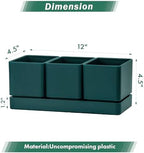 D'vine Dev 2-Pack Plastic Herb Garden Planter Set, Green, 76-V-C-2 - Image 3