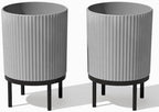 Veradek Demi Series Raised Planter - Round Planter with Stand by VeradekOutdoor