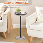 HOOBRO Small Round Side Table, Drink Table, Coffee Martini Table - Image 5