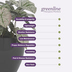 Greenline Leo Tall Rectangular Fiberglass Planter, Outdoor Planter Box - Image 5
