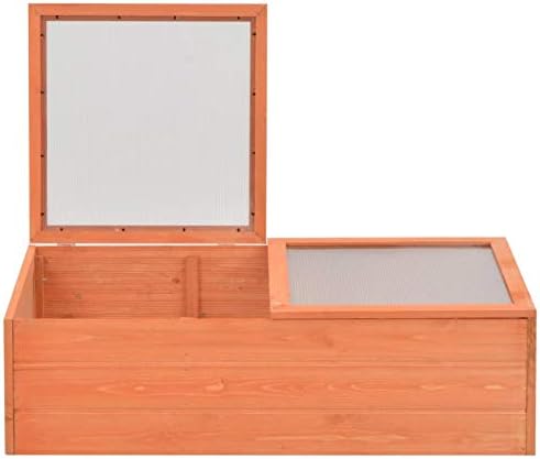 Greenhouse Garden Portable Mini Greenhouse Cabinet, Raised Flower Planter Shelf Protection for Outdoor and Indoor Wood 39.4"x19.7"x13.4" - Image 4