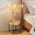 Bamworld Rattan Plant Stand Indoor Boho Plant Table for Large Plants Single Plant Stool Plant Holder for Living Room Bedroom - Image 4