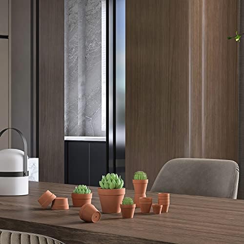 Fcacti 80 Pcs Small Mini Clay Pots 2.1'' Terracotta Pot Clay Ceramic Pottery Planter Cactus Flower Pots Succulent Nursery Pots- Great for Window Boxes, Cactus, Plants, Crafts, Wedding Favors - Image 3