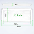 VUWEZ 4 Pack of Plastic Plant Tray Saucer Rectangular 17 18 inch, Planter Trays Saucers for Indoors Outdoor, Plant Water Drip Trays for Flower Pot Planter, Windowsill Plants Tray (7.8 X 17.5'', Black) - Image 2