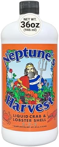 Neptune’s Harvest Organic Crab & Lobster Shell Multi-Purpose Liquid Fertilizer (2-0-2) - 36oz Bottle - Rich in Nutrients Soil Fertilizer - Plant Food for Lawns, Gardens, and Vegetables by NeptunesHarvest