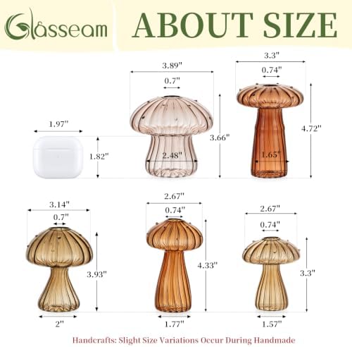 Glasseam Mushroom Plant Propagation Station, 10Pcs Small Glass Vases Bulk - Image 3