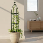 100% Metal Garden Obelisk Trellis Heavy Duty 6.3 ft for Climbing Vines - Image 6
