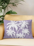 Coastal Palm Tree 12x20 Waterproof Outdoor Lumbar Pillow with Insert, Tropical Plants Botanical Vintage Purple Patio Cushion Pillows for Outdoor Sofa Bench Porch Balcony Furniture, 1 Pack - Image 2