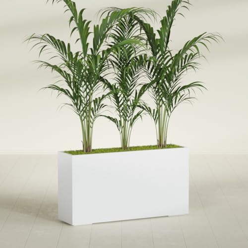 Greenline Alice Tall Rectangular Fiberglass Planter, Outdoor Planter Box - Image 4