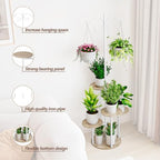 INGIORDAR Plant Stand Indoor Outdoor Corner 5 Tier Flower Shelf White - Image 4