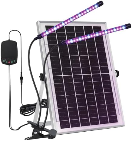 2 Heads Clip Solar Grow Lights with Red Blue Spectrum for Indoor Plants - Image 2