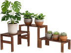 3 Tiered Wooden Plant Stand Shelf Indoor Outdoor,Corner Small Flower Stand by OcBuct