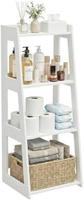 4-Tier Bathroom Ladder Shelf Freestanding, 12.6" W x 37" H by HaveaGreatDay