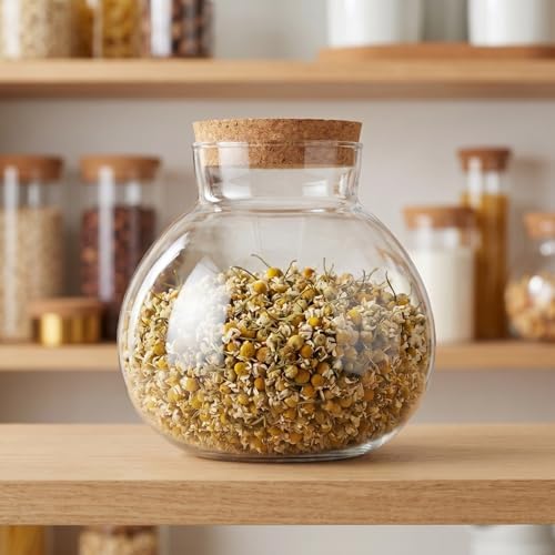 Alasum Glass Terrarium Bottle with Cork Lid Round DIY Empty Bottle for Micro Landscape Creations Plant Terrarium Moss Crafts Home Decor Accent 6.29 X 5.90 X 5.90 in - Image 5