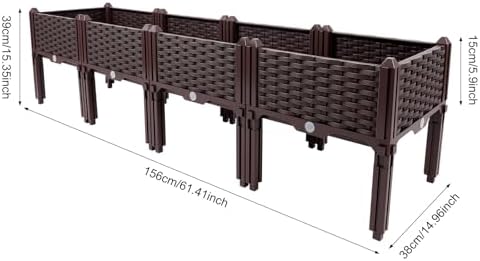 Raised Garden Bed with Legs Elevated Planter Box Outdoor Cedar Garden Bed with Drainage Holes for Gardening, Vegetable, Flower, Plants - Image 2