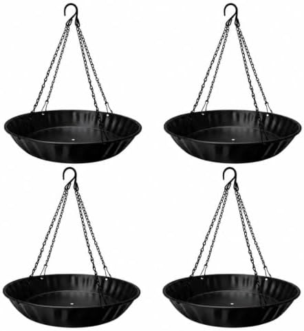 Plant Hanger Indoor Outdoor 4-Pack Metal Hanging Planter for Indoor Plants by Lilybud--lily
