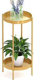 2 Tier Plant Stand Indoor Outdoor - 10.5in Width 24in Tall Flower Pot Rack by OVICAR