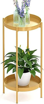 2 Tier Plant Stand Indoor Outdoor - 10.5in Width 24in Tall Flower Pot Rack by OVICAR