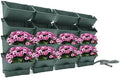 20Pack Vertical Wall Planter, 13 inch Wall Mounted Garden Planters, Stackable Wall Hanging Planter, Plastic Flower Pot with 4 Drainage Tray & 6.56FT Drainage Pipe for Indoor and Outdoor (Green) by Unknown