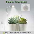Shyineyou Small Grow Lights for Indoor Plants Full Spectrum,Plant Lights for Indoor Growing, Clip on Plant Grow Light with 3/9/12H Timer for Succulents,Small Plants, 3-Pack - Image 3