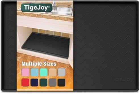 TigeJoy Under Sink Mats for Kitchen Waterproof 28" x 22", Cabinet Liner by TigeJoy