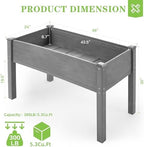 Raised Garden Bed with Legs, 48×24×30 Cedar Wood Elevated Planter Box - Image 5
