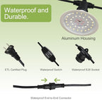 Outdoor Grow Lights for Plants, Full Spectrum Greenhouse Grow Light, Outdoor Waterproof Appearance Patent Design, 42FT Adjustable Cord for Vegetables, Seedlings, Flowers (12 Lights) - Image 5