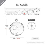WGV Hanging Terrarium Globe, Width 6", Height 6.5", DIY Air Succulent Planter, Clear Glass Vase Orb with Flat Bottom, Candle Holder for Windowsill Outdoor Garden Decor, 6 Pieces Bulk - Image 2