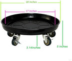 SIAMO 18" Heavy Duty Plant Caddy (470lbs Capacity)-Lockable Non-Scratch Swivel Casters Rolling Plant Stand Dolly Saucer for Large Ceramic Planters & Heavy Trees Indoor & Outdoor,Black,1-Pack - Image 3