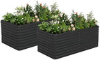 NAVINE 6x3x3ft Outdoor Metal Raised Garden Bed, Metal Planter Box, 2-Pack by NAVINE
