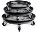 Choclaif 3 Pack Plant Caddy with Wheels, 12/14/16 Inch Heavy Duty Metal Rolling Plant Stands for Large Pots, Indoor & Outdoor, Black by Goodhelperforhome