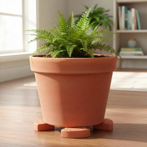 LemonRoad 12 Set Terra Cotta Cement Pot Feet for Outdoor Planters, Sector - Image 5