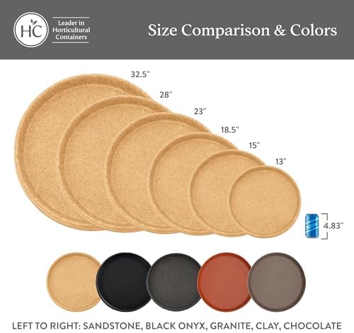 The HC Companies Terrazzo Plant Saucer, 18.5 Inch, Sandstone, 1-Pack - Image 6