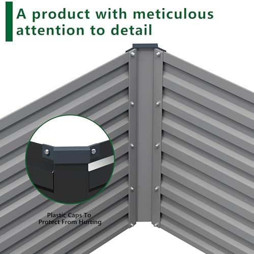 DIIYIV Galvanized Raised Garden Bed Kit Outdoor Patio,12x2x2ft Large Rectangular Metal Planter Boxes,Deep Root Box Planter for Gardening,Vegetables,Flowers,Herbs-Black - Image 6