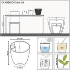 Classico Color 28 Slate, Self-Watering Round Planter, D11 H10.2 in - Image 4