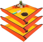 1/3pcs Plant Repotting Mat Waterproof Gardening Pots Transplanting Flower Control Potting Tray Folding Soil Change for Indoor Plant Repotting(3Pcs Yellow 50x50cm) by Unknown