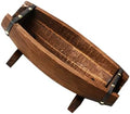 Wooden Half Barrel Flower Pot for Indoor Outdoor Succulents Coffee by MAGICLULU
