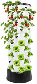 80 Planting Holes10-Tier Hydroponic Grow Tower Kit PP Hydroponic Gardening Tower System Vertical Indoor Garden Kit 7.93 Gallons Water Tank for Home Garden Lettuce Strawberry (7.93 Gallons Water Tank) by Unknown