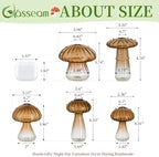 Glasseam Mushroom Vases for Flowers, 10 Pcs Amber Glass Bud Vase for Decor - Image 5