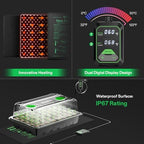 VIVOSUN 1-Pack 40-Cell Seed Starter Trays with 1 Set of LED Lights and 10"x20.75" Seedling Heat Mat and 0.2 Gallon Handheld Garden Pump Sprayer, 27 oz Gallon Lawn & Garden Pressure Water Spray - Image 4