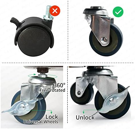 Plant Caddy with Wheels 20 Inch 2 Pack, Heavy Duty Metal Plant Stand & Dolly with Lockable Casters, Holds 310 lbs for Indoor Outdoor Large Flower Pots, Bronze - Image 3