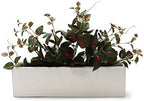 WGVI Long Rectangle Ceramic Planter Vase in White 14" x 4" x 4"H, Rectangular Box Block Terrarium Pot, Flower Arrangement, Tabletop Centerpiece, Home Decor Organization Storage Container, 4 Pcs. - Image 5