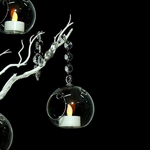 50 Hanging Glass Orbs, Hanging Tealight Holders, Glass Globe Terrariums, Glass Globe, Party Centerpiece, Wedding Candle Holders, Wedding Event Centerpieces - Image 4