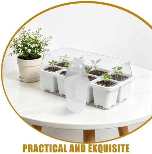 BESTonZON 12pcs Self Watering Seed Starter Trays with Humidity Dome - Image 7